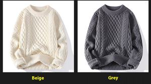 2025 erkek özelleştirilmiş Vintage kazak moda trendi jakarlı fantezi kablo örgü kazak kış örme giysi erkekler için - Product Image 6