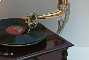 Lecteur de travail Original Vintage phonographe tourne-disque gravité coulée pièces de Gramophone Antique - Product Image 4