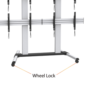 Supporto Mobile per <span class=keywords><strong>TV</strong></span> con Carrello, Sistema su Ruote, Telaio in Acciaio, Supporto Schermo VESA con Ruote - Product Image 3