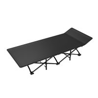Lit d'appoint pliable et extensible moderne en acier léger et portable pour bureau, hôtel, chambre, extérieur, voyage, camping