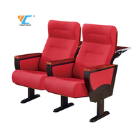 Chaise de cinéma en bois pliable ergonomique pour usine, vente en gros, pour théâtre, bureau à domicile, église, auditorium, école, assise d'audience intérieure