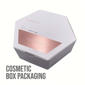 Caja de Cartón Corrugado Ecológica Bee, Embalaje Cosmético Hexagonal, Materiales Reciclados, Revestimiento de Bandeja de Plástico - Product Image 3
