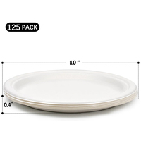 Logo personnalisé Marque 100% Plaque de canne à sucre jetable biodégradable 9 pouces Bagasse compostable pour le camping