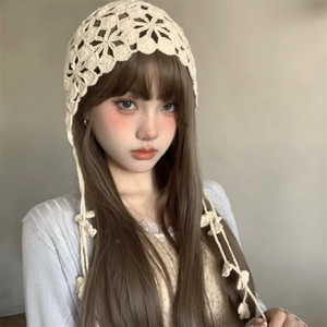 Anymall bohémien fatto a mano frangia fiore berretto etnico punzonatura gancio cappello per Yunnan gita di coordinamento - Product Image 1