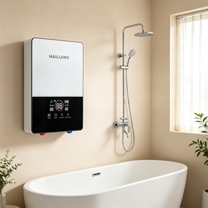<span class=keywords><strong>Chauffe</strong></span>-<span class=keywords><strong>eau</strong></span> électrique instantané mural HAILIJING 5500W, écran tactile, classe IPX4, vente en gros OEM - Product Image 1