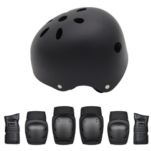Elbow <b>Pads</b> Knee <b>Pads</b> <b>Hip</b> <b>Pads</b> Wrist Guards Helmet Set Black Unisex Shock Absorption Protection <b>For</b> Children And Adults - Product Image 3
