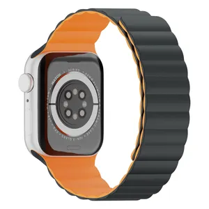 Vervaardigen Siliconen Horlogeband Magnetische Horlogebandbanden Voor Apple Watch 6