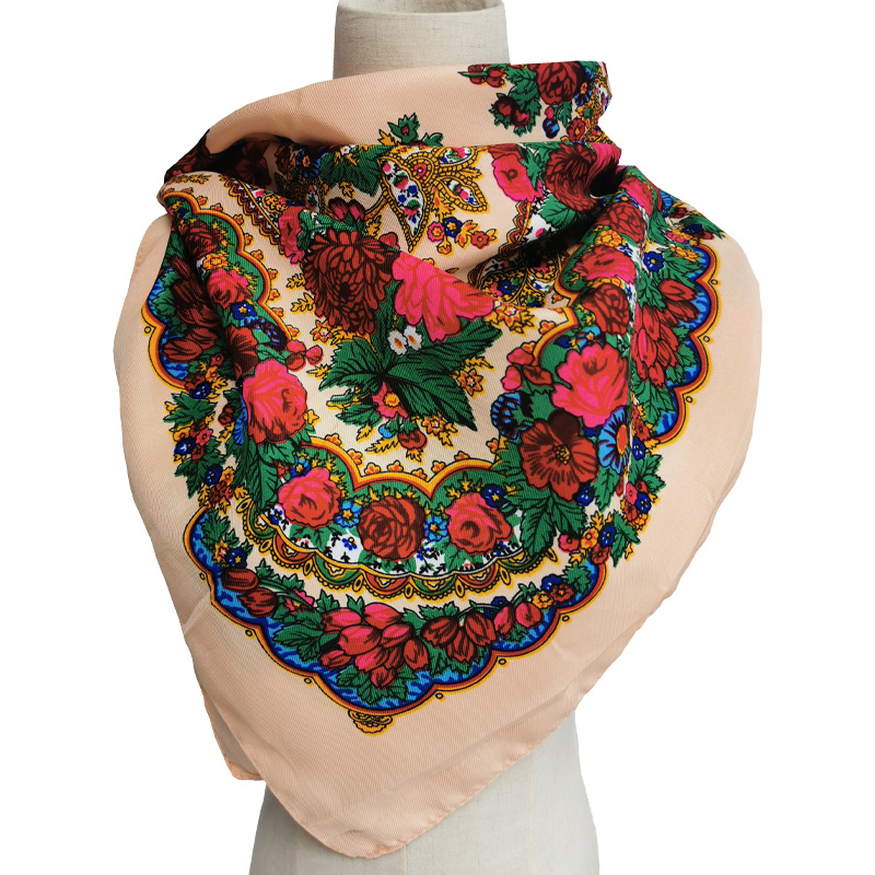 Шарф-хиджаб из полиэстера, 90x90 см