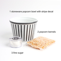 BespritGift Kit de bricolage de pop-corn personnalisé bol en céramique créatif ensemble de cuisine nouveauté cadeau personnel pour le réchauffement de la maison retours acceptés