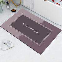 Ensemble de tapis de sol en caoutchouc absorbant l'eau antidérapant personnalisé 40*60cm/50*80cm/60*90cm Tapis de salle de bain en diatomite pour la maison, hôtel, échantillon gratuit