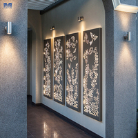 Porte Bureau Panneau Métallique Découpé au Laser Aluminium Extérieur Séparateur de Vie Privée Salon Intérieur Cloisons Diviseur Chambre Mur Rideau