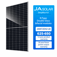 Panneau solaire JA Solar JAM72D42 LB 625W 630W 635W 640W 645W 650W DeepBlue4.0 Mono N-type Demi-cellule Bifacial Double Verre TOPcon en gros