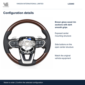 Volante de madera para Lexus ES350 con centro abierto, configuración seleccionada LESWD - Product Image 2
