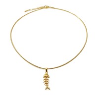 Collier pendentif en acier inoxydable motif étoile de mer style océan avec chaîne géométrique, bijoux de mode pour femme