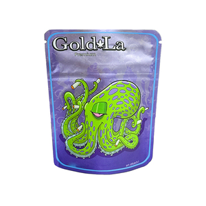 Sacs en mylar 3.5g imprimés sur mesure, de forme spéciale et étanches à l'humidité pour l'emballage alimentaire, sac d'emballage à impression holographique partielle - Product Image 4