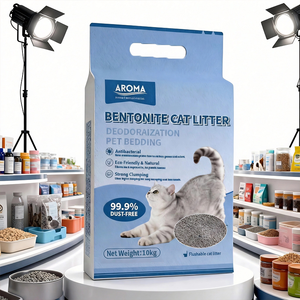 Fabrika Doğrudan %100 Doğal Toz Kedi Kumu Antibakteriyel Koku Giderici Bentonit 20kg Kedi Kumu - Product Image 1
