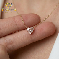Колье с выращенными в лаборатории бриллиантами на заказ, золото 10K/14K/18K, 0.5-2.5 карата, огранка «сердце», сертификат IGI, модный стиль