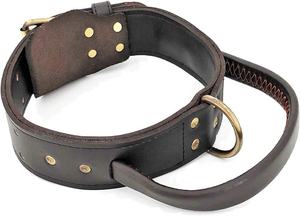 <span class=keywords><strong>Collar</strong></span> de perro grande de lujo con mango en D, correa de cuero resistente para mascotas, patrón de impresión y características personalizadas - Product Image 2