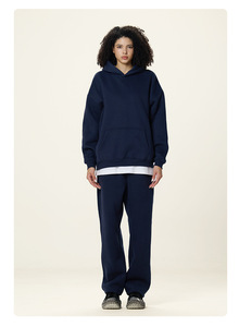 Sweat à capuche et pantalon de survêtement personnalisés Offre Spéciale poids lourd 350 Gsm costumes <span class=keywords><strong>d</strong></span>écontractés de couleur unie pour hommes de haute qualité - Product Image 5
