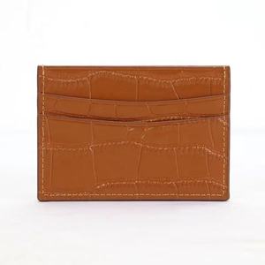 슬림 pu 가죽 신용 카드 홀더 ID 카드 홀더 개인화 된 가죽 명함 홀더 로고가있는 남녀 공용 - Product Image 4