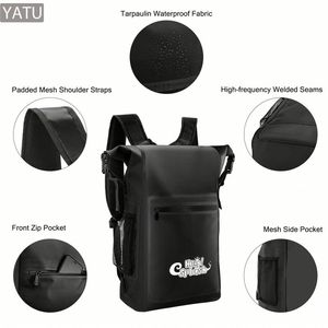 야외 수영 캠핑 스키 반사 로고 35L 드라이 배낭 기밀 방수 백팩 방수 백팩 트렌디 - Product Image 5