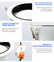 Woojong projecteurs de bonne qualité LED projecteur de plafond encastré led downlight plafond led projecteurs 8W 12W 24W 30W