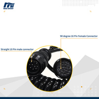 Câble hélicoïdal en polyuréthane PUR Trimble 0395-9450 pour récepteur GPS, compatible avec les excavatrices et niveleuses MS990/MS992 GCS900, câble robuste pour commande de machines lourdes