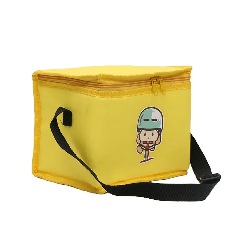 Küp yüksek kalite yumuşak soğutucu çanta polyester sevimli yalıtımlı termal öğle yemeği çantası omuz askısı ile