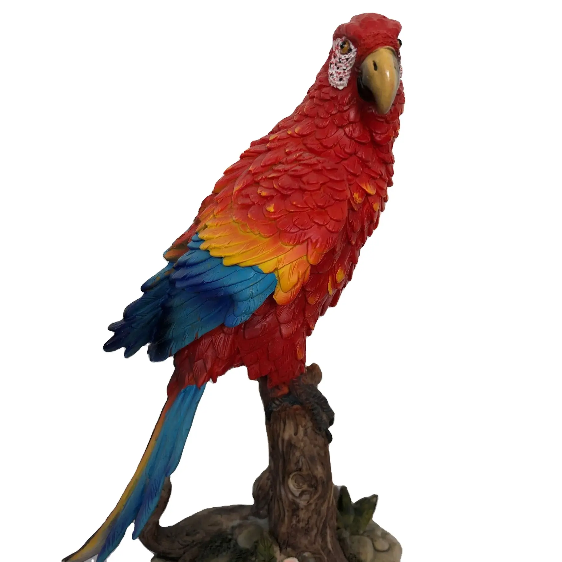 Animal Ornaments Resin Bird Parrot Sculpture Realistic Simulation Desktop Decoration Southeast Asia Style Garden Outdoor Free