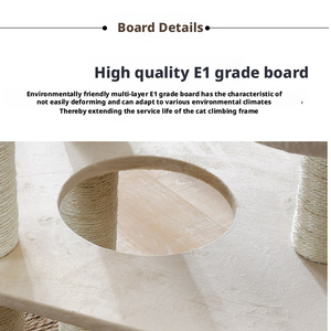 Grand <span class=keywords><strong>arbre</strong></span> <span class=keywords><strong>à</strong></span> <span class=keywords><strong>chat</strong></span> pour <span class=keywords><strong>chat</strong></span> corpulent, avec structure d'escalade, nid et griffoir intégrés, multi-niveaux, facile d'entretien, en bois massif et sisal japonais tressé, écologique - Product Image 2