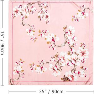 Pañuelo para <span class=keywords><strong>cabeza</strong></span> de mujer de satén ligero al por mayor, envoltura de pelo de seda suave cuadrada de 35 pulgadas para dormir, para ropa de <span class=keywords><strong>playa</strong></span> - Product Image 2