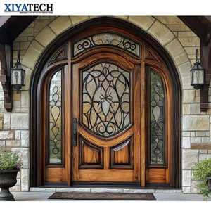 Puerta de entrada moderna XIYATECH, puerta de madera frontal de seguridad para el hogar y la Oficina y puerta de entrada Exterior de colores personalizados de estilo americano - Product Image 4