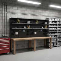 Étagère modulaire robuste en métal perforé, support industriel, organisateur de rangement pour garage, atelier, magasin de détail, présentoir