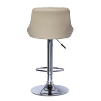 Chaises de bar en cuir PU avec dossier réglable, design moderne, chaises pivotantes, tabourets hauts, structure en acier inoxydable, pour salle à manger, bar à domicile