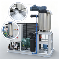 Machine à glaçons commerciale à faible consommation d'énergie, système de refroidissement R404A, équipement sanitaire pour l'hôtellerie, la restauration et les ateliers alimentaires