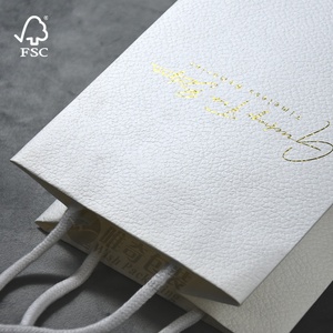 Thương hiệu tùy chỉnh nước hoa kết cấu mỹ phẩm mang bao bì cá nhân Cảm ơn bạn Quà Tặng Tote mua sắm Logo FSC Túi giấy sang trọng - Product Image 5