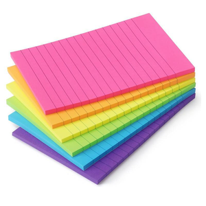 Notas Adhesivas Fluorescentes con Líneas, 76x76mm, 45 Hojas, 8 Colores, Reposicionables, Blocs de Notas de Alta Calidad para Oficina - Product Image 4