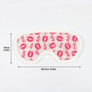 Mujeres Niños Hombres Nombre personalizado Gel Bead Reutilizable Calor Frío <span class=keywords><strong>Hielo</strong></span> Refrigeración Sleep Eye Mask - Product Image 2