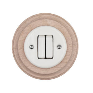 Porcelaine de style rustique 1 clé 2 clés Interrupteurs muraux à bouton-poussoir électrique vintage - Product Image 3