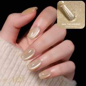 KAMUA Set da 2 Smalti Gel UV Effetto Occhio di Gatto Oro Champagne e <span class=keywords><strong>Nero</strong></span>, Glitter Olografico Magnetico per <span class=keywords><strong>Nail</strong></span> <span class=keywords><strong>Art</strong></span> - Product Image 3