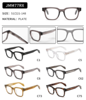 JM77RX Montures optiques en stock de l'usine de ShenZhen Montures en acétate de haute qualité Lunettes optiques à monture épaisse