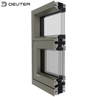Ventanas de Aluminio con Pantalla Integrada Resistente a la Corrosión, Rotura Térmica, Triple Sellado, Resistentes a Huracanes, para Proyectos Costeros de Alta Gama
