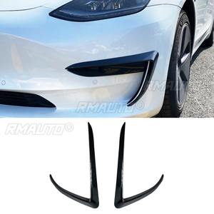 Cadre de décoration pour prise d'air avant de voiture pour Tesla Model 3 2017+ - Accessoires de voiture - Modification de la couverture du séparateur de pare-chocs - Product Image 2