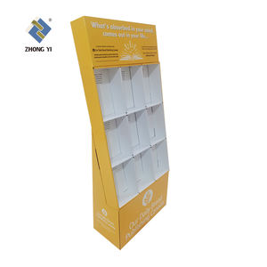 工厂供应定制尺寸可回收促销展示架广告地板纸板展示架商店 - Product Image 3