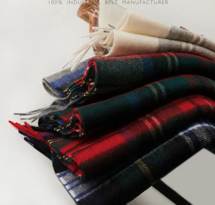 Sciarpa di lana merino invernale scozzese blu personalizzata 100% per sciarpe di lana etniche con scialle a quadri da donna