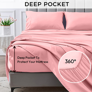 Ready to Ship <strong>Sheet</strong> &amp; Pillowcase Sets American Warehouse Queen Size 4 Piece Bedroom <strong>Sheet</strong> Set - Product Image 2