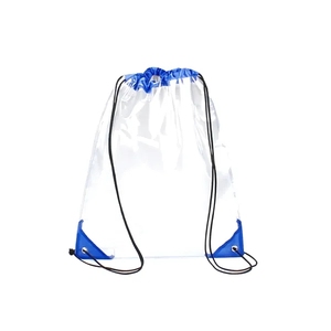 <b>Clear</b> Drawstring Stadium <b>Backpacks</b> Waterproof Approved for Sporting Events Colorful PVC Lining for Gym College Work Concerts - Product Image 3