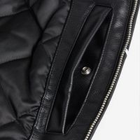 Veste universitaire en cuir véritable noir sur mesure de haute qualité pour hommes, avec broderies et écussons chenille tendance