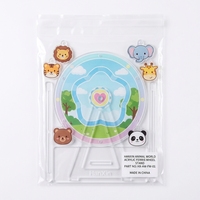 HanXin Custom Kawaii Animal World Acrylic Rotating Ferris Wheel Desktop Stand Figure Display Grosir Pabrik Vendor
