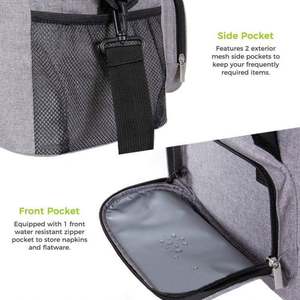 Sac isotherme de pique-nique imperméable en aluminium de grande capacité avec logo personnalisé, film en aluminium 600D - Product Image 4